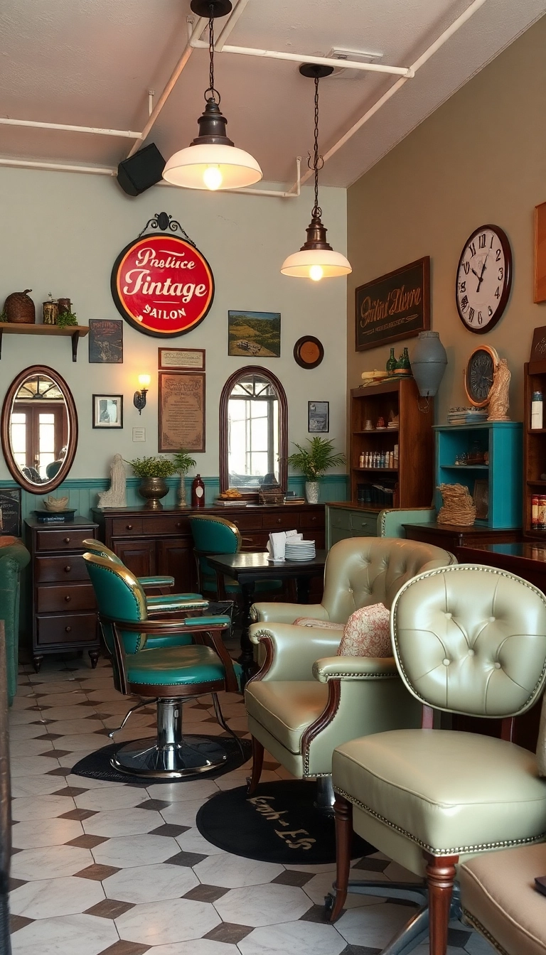 20 Trendy Salon Interior Designs That Are Taking the Industry by Storm! - 14. Vintage Charm