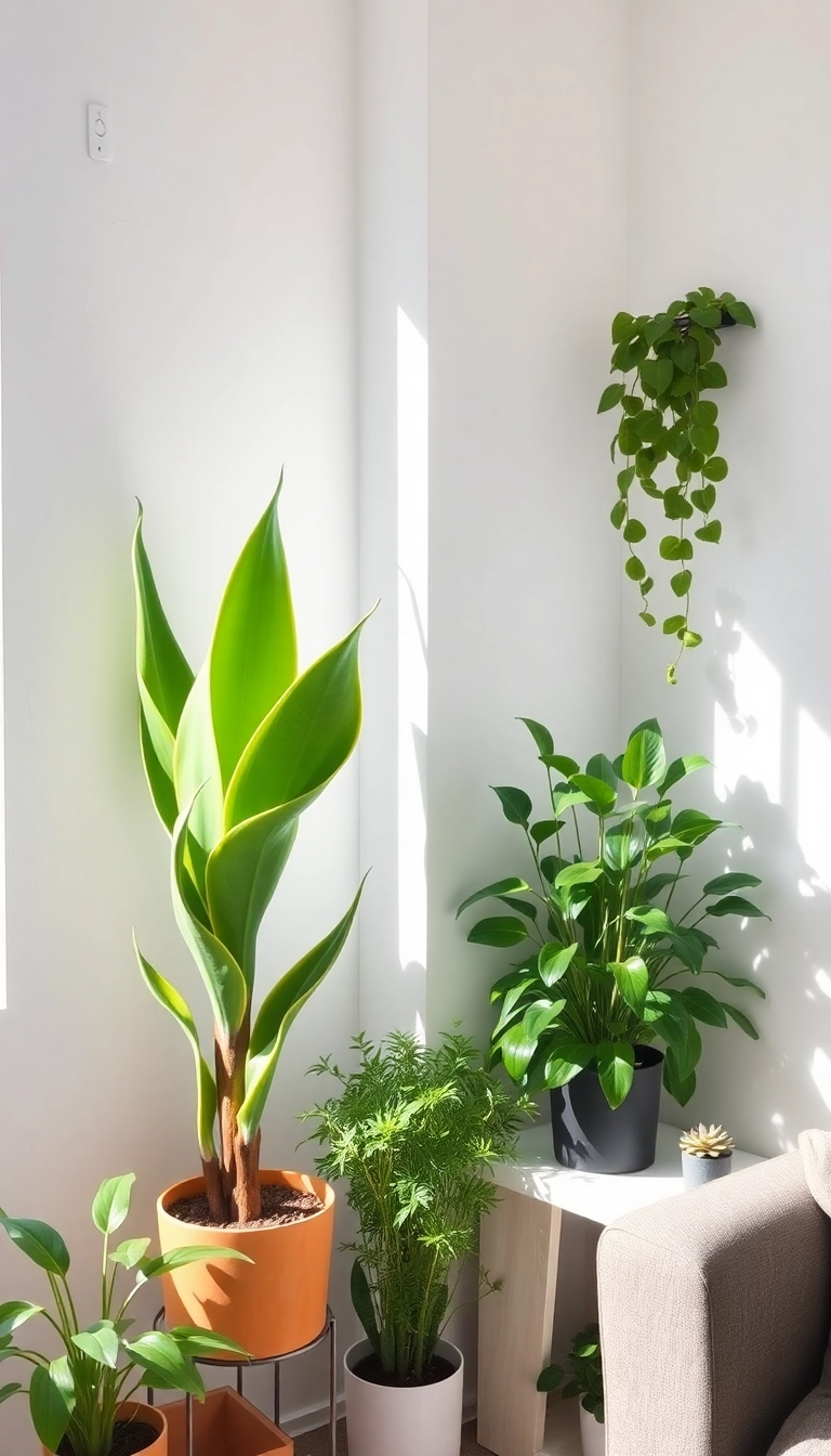 20 Brilliant Minimalist Interior Design Hacks for Small Spaces (You Won't Believe #7!) - 15. Plants for Airy Feel