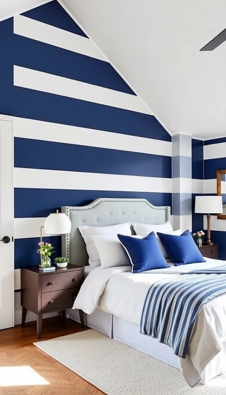 20 Coastal Interior Design Ideas That'll Make You Feel Like You're on Vacation Every Day! - 11. Nautical Stripes
