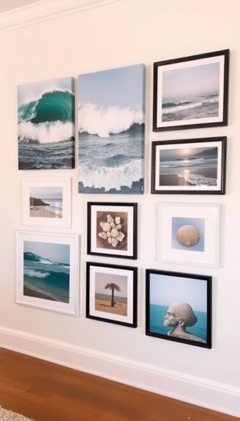 20 Coastal Interior Design Ideas That'll Make You Feel Like You're on Vacation Every Day! - 4. Ocean-Inspired Artwork