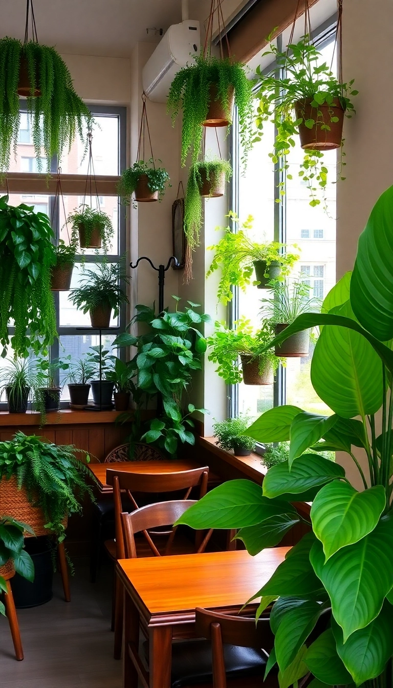 10 Cozy Cafe Interior Ideas That'll Make You Want to Stay All Day! - 5. Indoor Plants