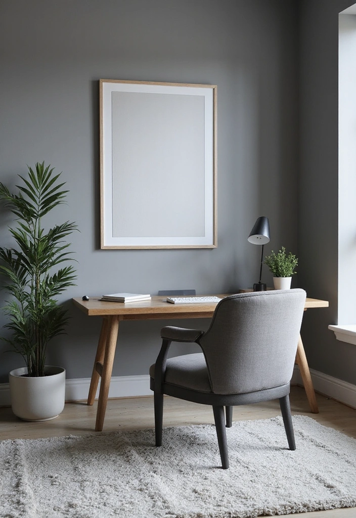 20 Stunning Small Office Interior Designs That'll Inspire Your Next Makeover (You’ll Love #12!) - 13. Monochromatic Magic