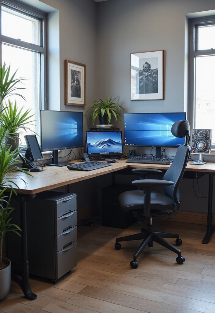 20 Stunning Small Office Interior Designs That'll Inspire Your Next Makeover (You’ll Love #12!) - 8. Tech-Savvy Space