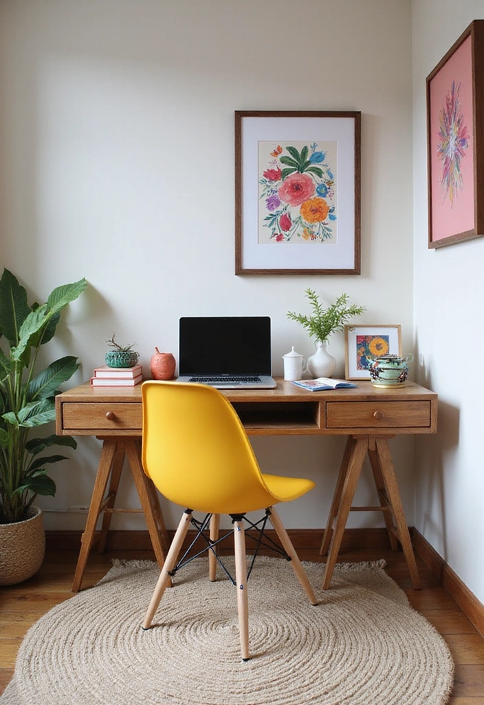20 Stunning Small Office Interior Designs That'll Inspire Your Next Makeover (You’ll Love #12!) - 19. Colorful Accents