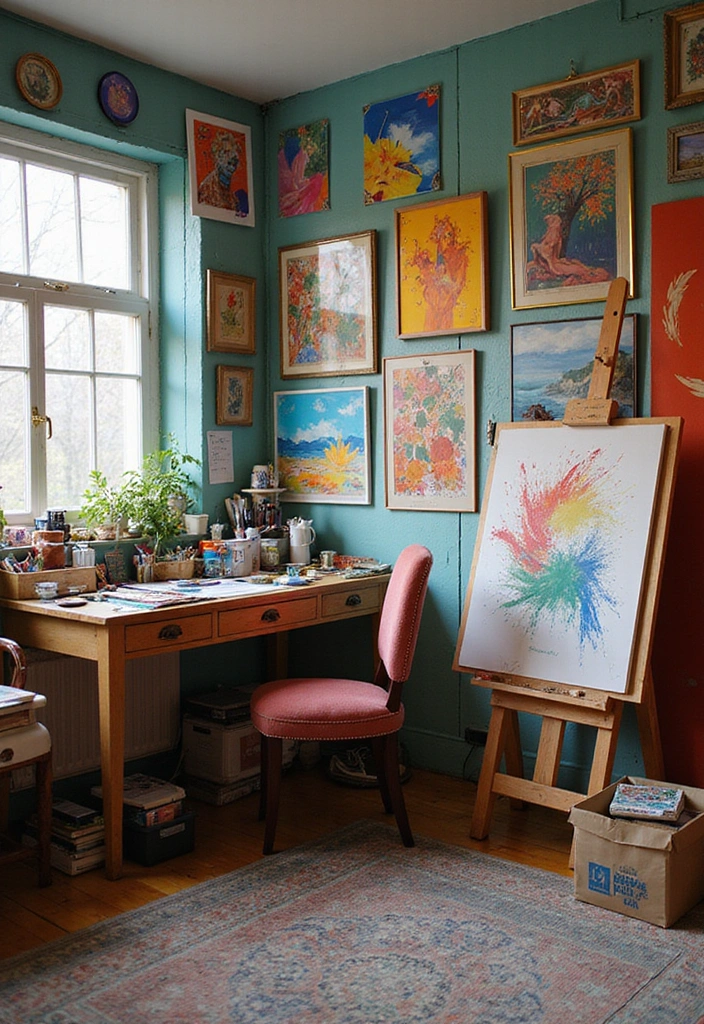 20 Stunning Small Office Interior Designs That'll Inspire Your Next Makeover (You’ll Love #12!) - 9. Artistic Expression