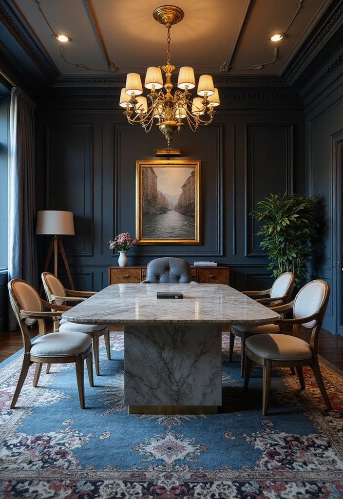 20 Stunning Small Office Interior Designs That'll Inspire Your Next Makeover (You’ll Love #12!) - 11. Luxurious Elegance