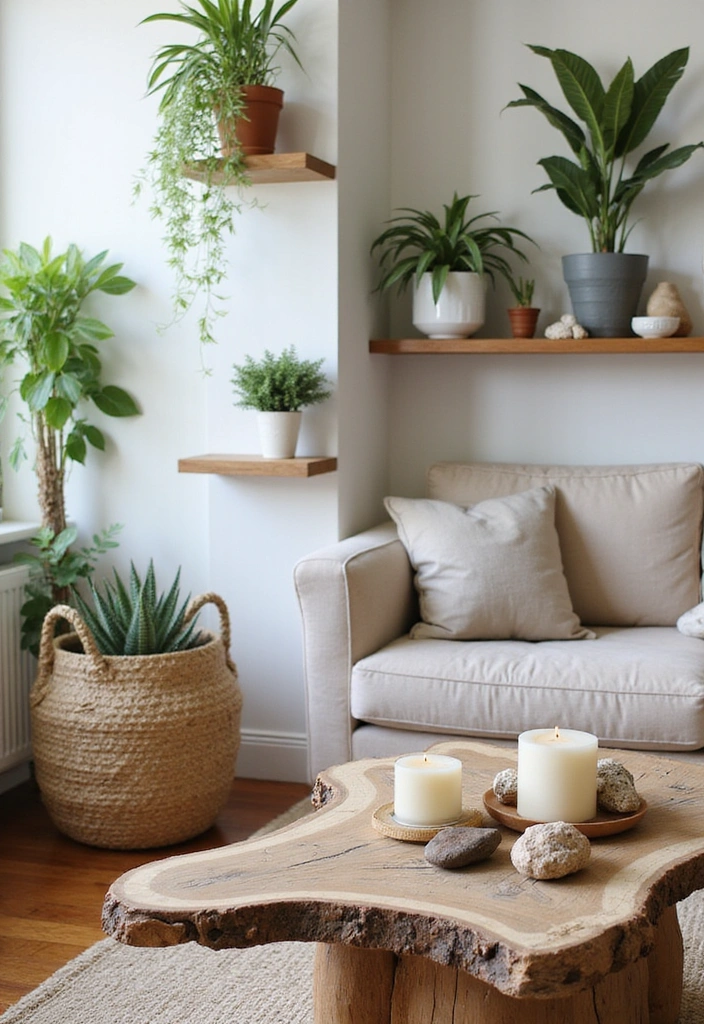 11 Cozy Interior Ideas That Will Make You Want to Snuggle Up Right Now! - 5. Nature-Inspired Decor