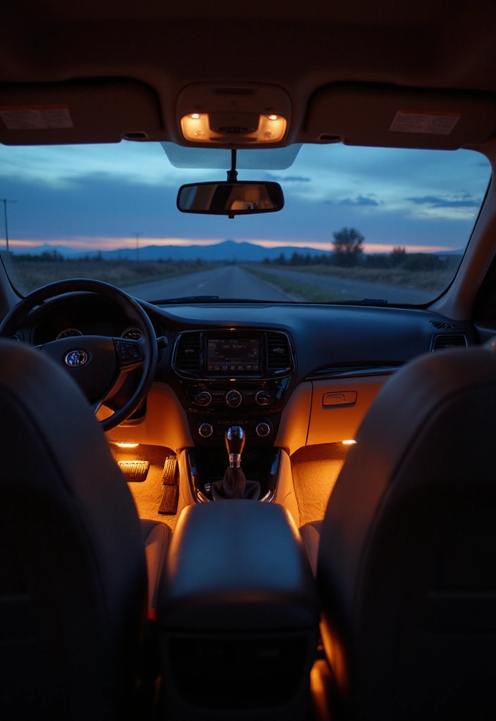 10 Cozy Car Interior Ideas That Will Make Your Road Trips Feel Like Home! - 3. Soft Ambient Lighting