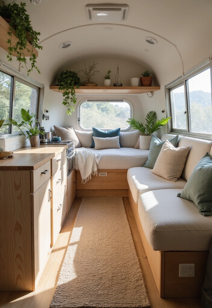 21 Modern Airstream Interior Inspirations That Will Blow Your Mind! - 13. Zen Retreat