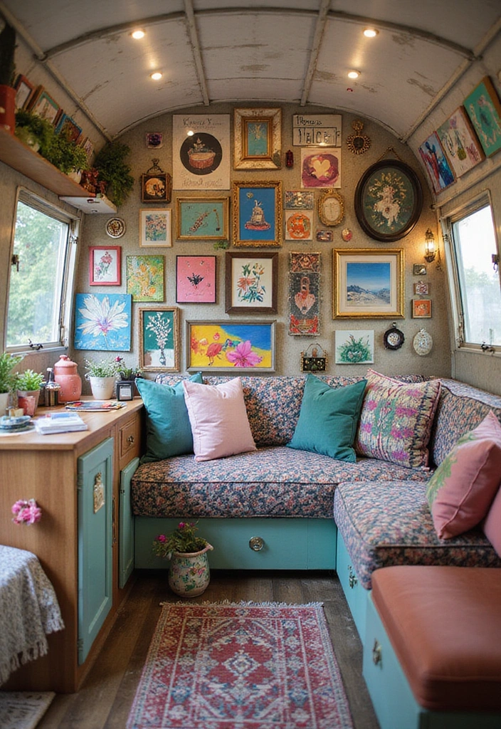 21 Modern Airstream Interior Inspirations That Will Blow Your Mind! - 9. Artistic Expression