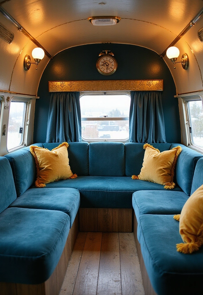 21 Modern Airstream Interior Inspirations That Will Blow Your Mind! - 6. Vintage Glam