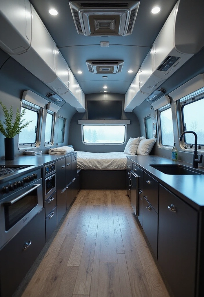21 Modern Airstream Interior Inspirations That Will Blow Your Mind! - 20. High-Tech Haven