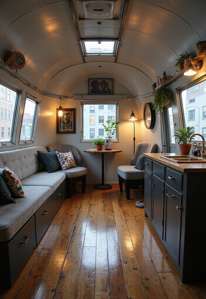 21 Modern Airstream Interior Inspirations That Will Blow Your Mind! - 16. Urban Loft Style