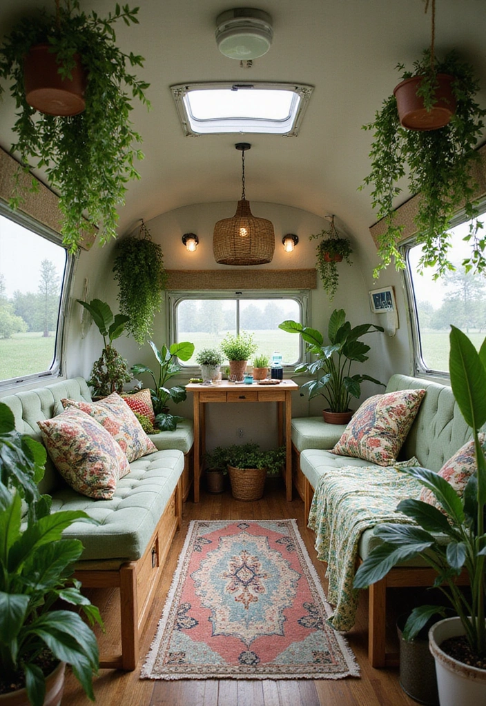 21 Modern Airstream Interior Inspirations That Will Blow Your Mind! - 17. Garden Oasis