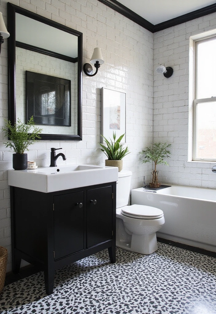 15 Stunning Bathroom Interior Design Ideas That Will Leave You Speechless! - 4. Bold Black and White