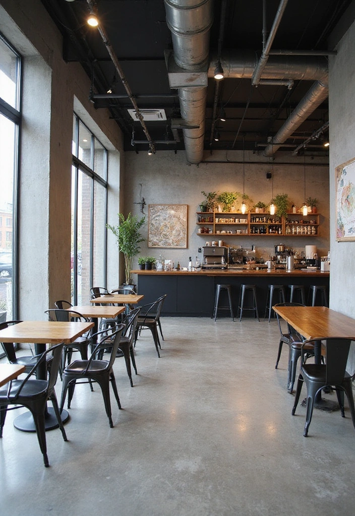 20 Modern and Rustic Cafe Interior Designs That Will Transform Your Space! - 2. Industrial Chic