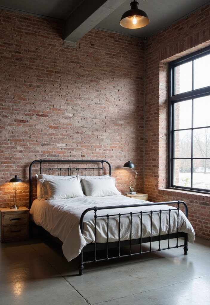 20 Bedroom Interior Design Ideas That Will Transform Your Space Overnight! - 6. Industrial Edge