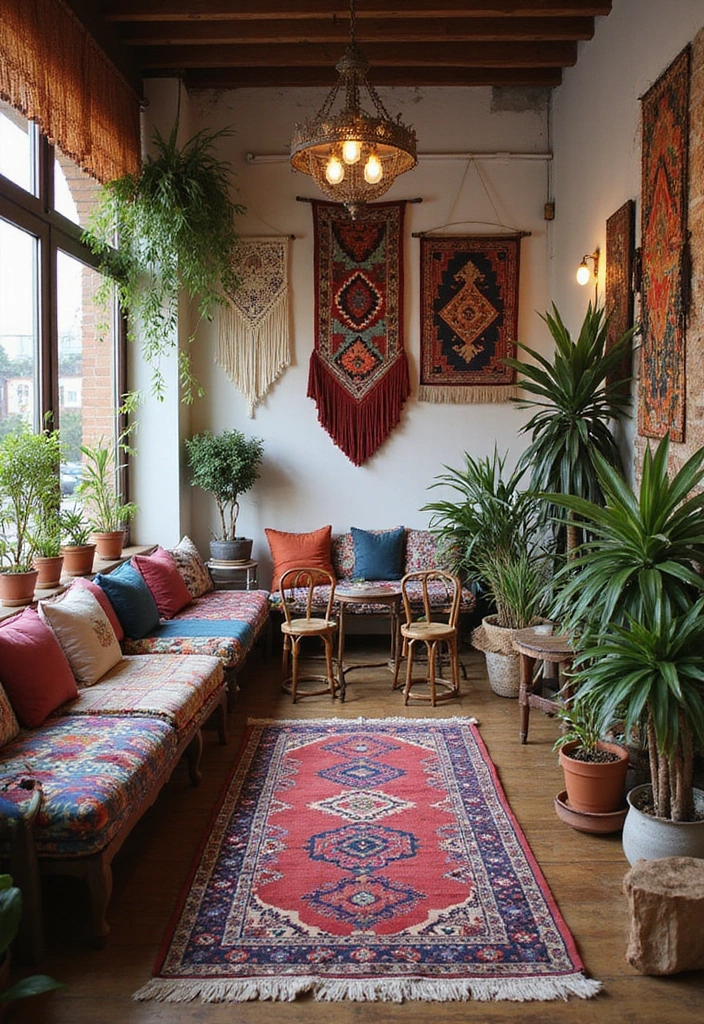 20 Modern and Rustic Cafe Interior Designs That Will Transform Your Space! - 4. Bohemian Vibes