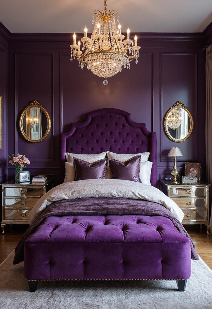 20 Bedroom Interior Design Ideas That Will Transform Your Space Overnight! - 11. Modern Glam