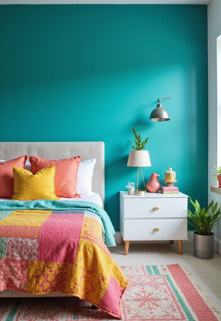 10 Stunning Modern Bedroom Interiors That Will Leave You Breathless! - 6. Color Pop