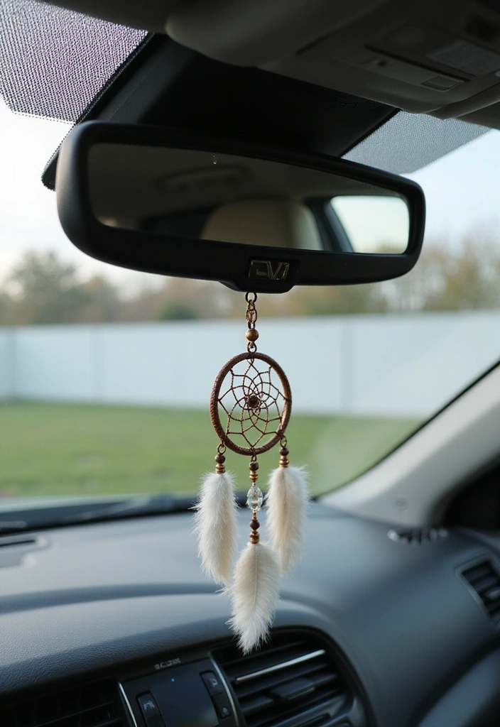 20 Modern Car Decorations for a Chic Interior Vibe (You Won't Want to Leave!) - 8. Decorative Rearview Mirror Accessories