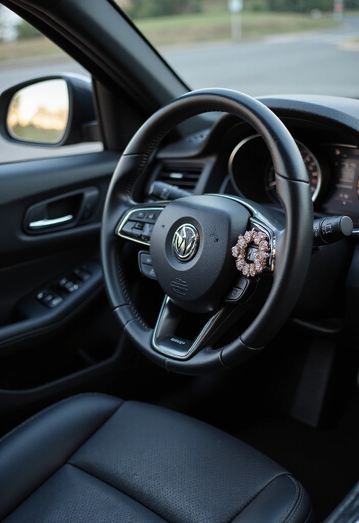 20 Modern Car Decorations for a Chic Interior Vibe (You Won't Want to Leave!) - 14. Elegant Steering Wheel Accessories