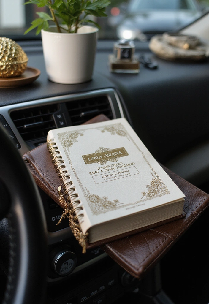 20 Modern Car Decorations for a Chic Interior Vibe (You Won't Want to Leave!) - 20. Chic Travel Journals