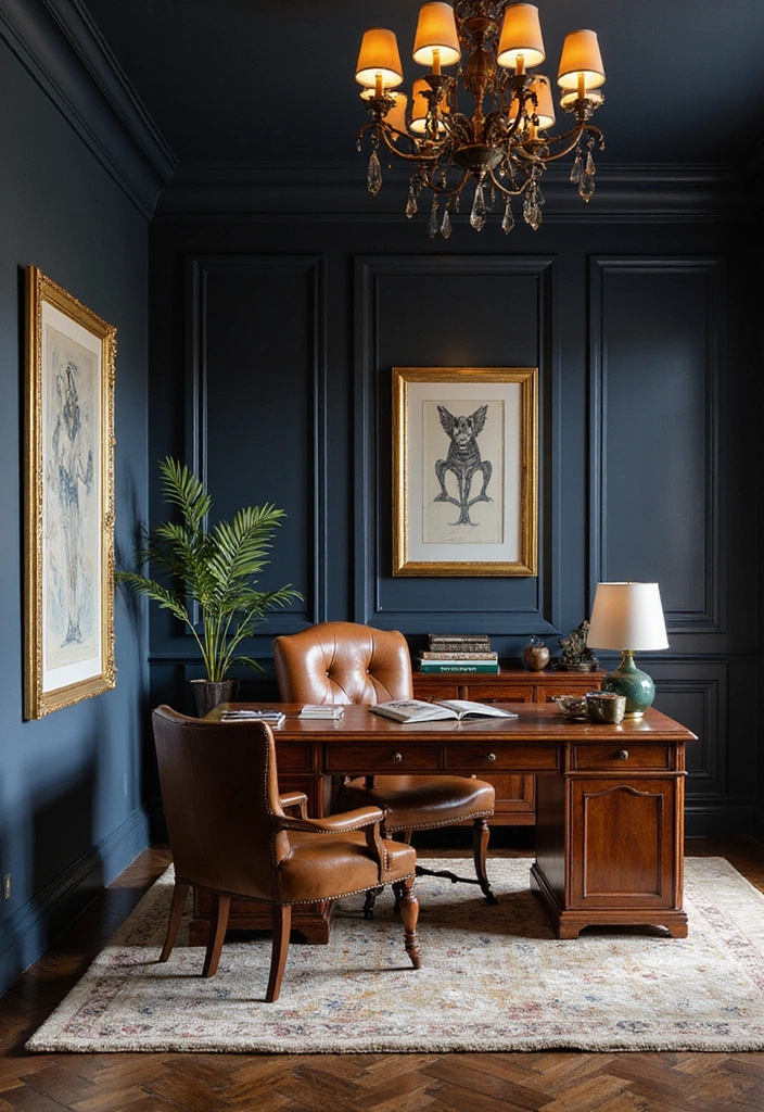 20 Office Interior Design Ideas That'll Make You Want to Work Overtime! - 5. Luxe Home Office