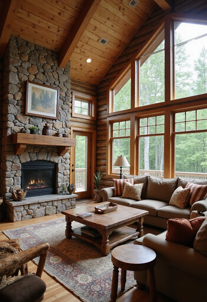 15 Log Home Interiors That'll Make You Want to Move In Immediately! - 12. Outdoor-Inspired Interiors