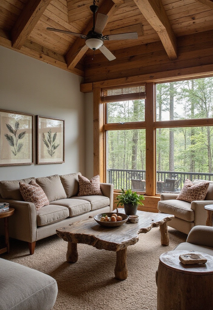 15 Log Home Interiors That'll Make You Want to Move In Immediately! - 5. Nature-Inspired Decor