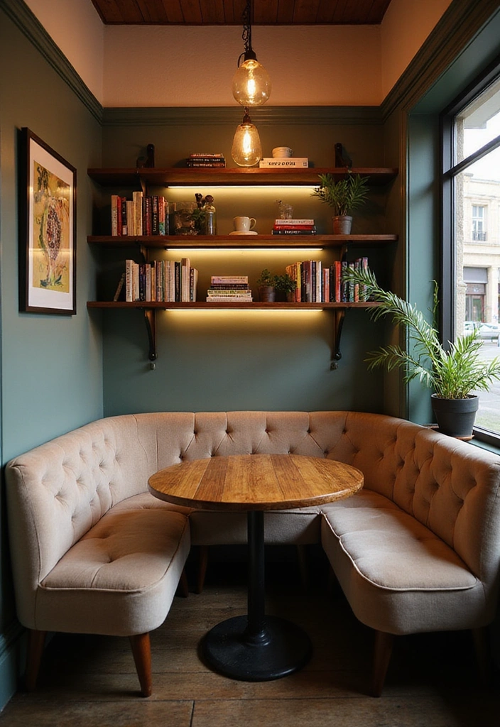 20 Modern and Rustic Cafe Interior Designs That Will Transform Your Space! - 9. Cozy Nook Corners