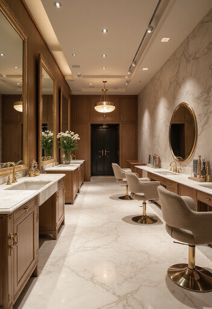 25 Stunning Salon Interior Design Ideas That Will Transform Your Space (You Won't Believe #17!) - 13. Luxurious Details
