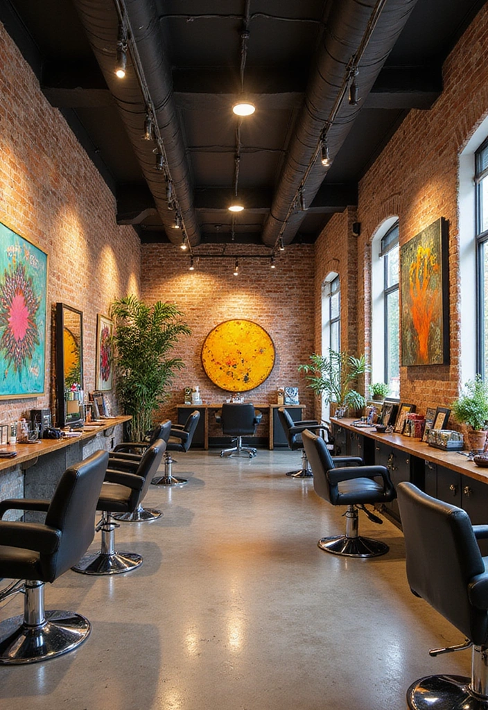 25 Stunning Salon Interior Design Ideas That Will Transform Your Space (You Won't Believe #17!) - 9. Artistic Expressions