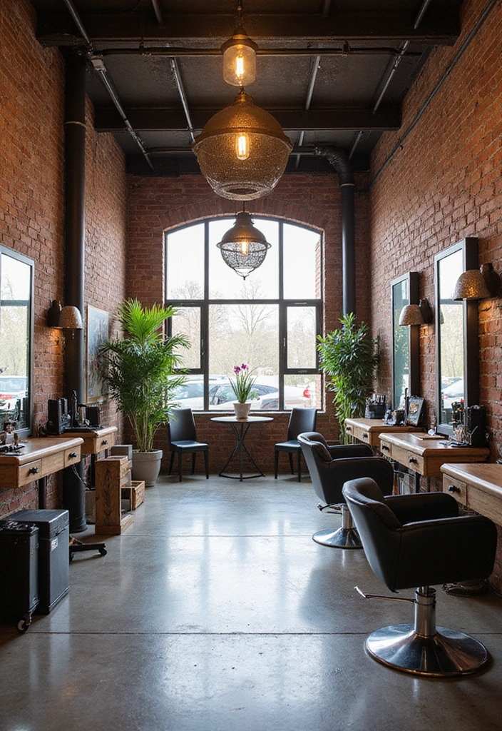 25 Stunning Salon Interior Design Ideas That Will Transform Your Space (You Won't Believe #17!) - 3. Industrial Chic