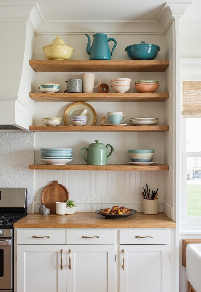 21 Chic Modern Cottage Interiors That'll Inspire You to Redecorate! - 9. Open Shelving